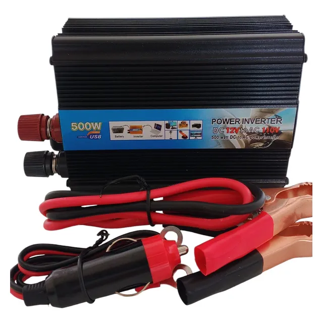  Inversor Convertidor De Corriente 500 W Dc 12v A 110v 