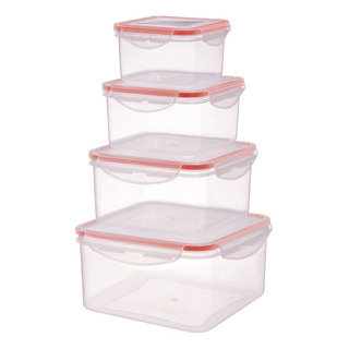 Set De 4 Pzas Contenedores Herméticos Para Alimentos Mb0603 Set De 4 Pzas Contenedores Herméticos Para Alimentos Mb0603