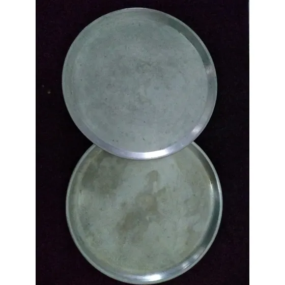 Kit 2 Bandejas De Aluminio Usadas 30 Cm Diámetro Para Pizzas