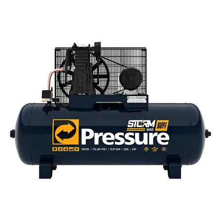 Compressor De Ar Storm 600 20 Pés 200l 175psi Trifásico Pressure