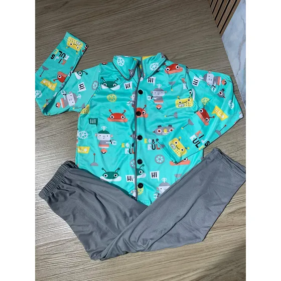 Pijamas De Niña De Botones 