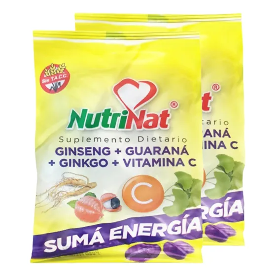 Suplemento Dietario Caramelos Sin Tacc Nutrinat 50gr Pack X2
