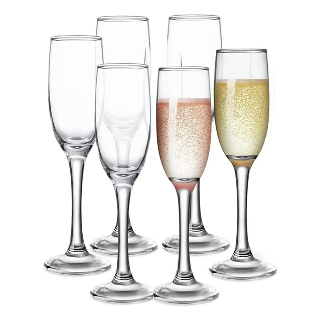 Copa De Champaña 180ml, Copas De Cristal X 6 Color Transparente