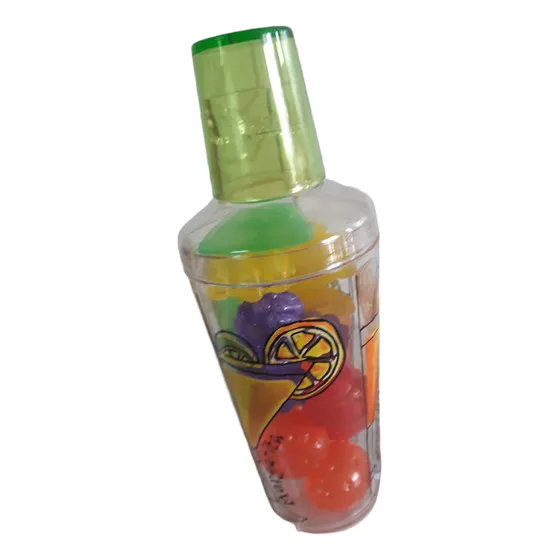 Coctelera De Acrilico 500 Ml Incluye 15 Cubos Hielo Frutas.