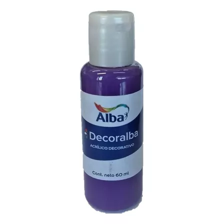 Acrilico Decorativo Decoralba Alba 60ml Colores Tradicional Color 491 Violeta