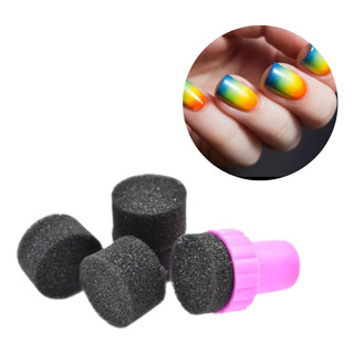 Carimbo Esponja Para Unhas Degradê Esfumado Com 5 Blocos Carimbo Esponja Para Unhas Degradê Esfumado Com 5 Blocos