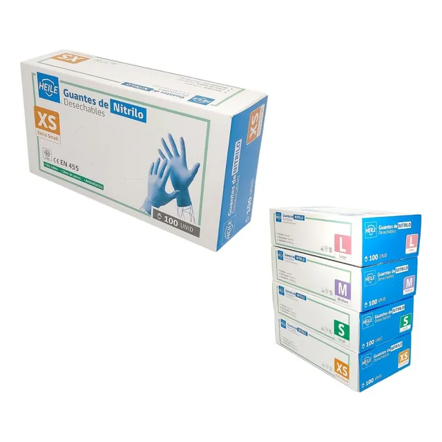 Guantes De Nitrilo Texturizados (caja De 100 Uds)