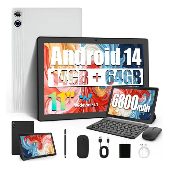 Tablet A7l 11'' 14gb+64gb Tf(max 1tb) Android 14  Con Kit