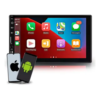 Multimídia 7 Polegadas Automotivo Bluetooth Com Carplay Usb