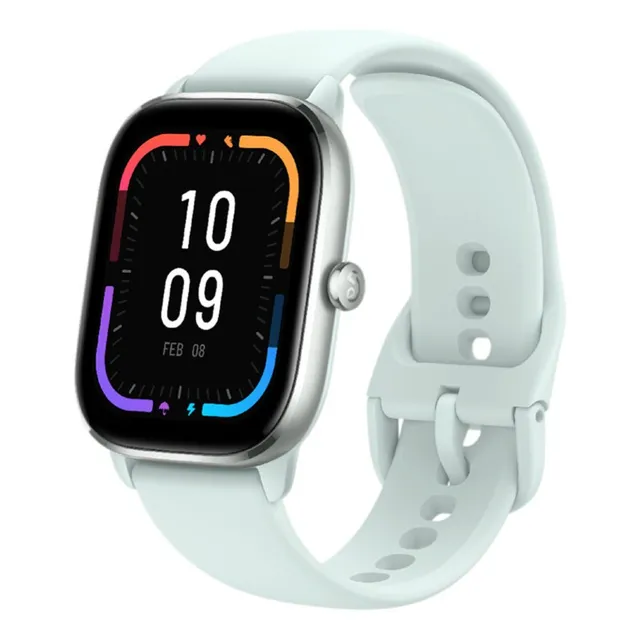 Smartwatch Amazfit Amoled GTS 4 Mini display de 1.65" con correa de silicona - color mint blue