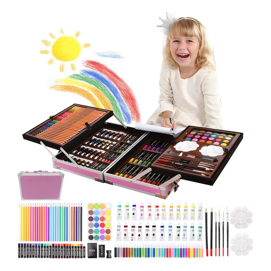 Set De Arte Profesional Dibujo Colore Marcadore 145pcs Para Principiantes, Artistas, Niñas Y Niños