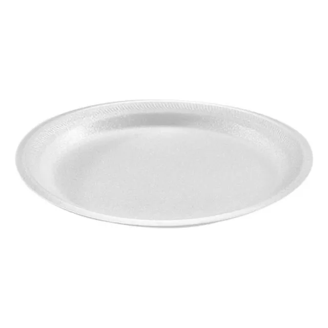 Prato De Isopor Descartável Refeição Churrasco 23cm 50 Uni