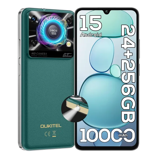 Celulares Oukitel C60 Pro 24gb Ram 256gb Rom Smartphones Resistentes 10000mah 18w Fast Charging Auriculares Type-c/fingerprint/android 15