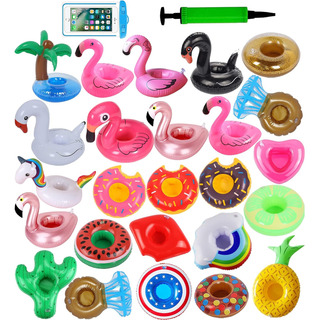 27 Porta Vasos Inflables Surtidos Piscinas Con Inflador 27 Porta Vasos Inflables Surtidos Piscinas Con Inflador
