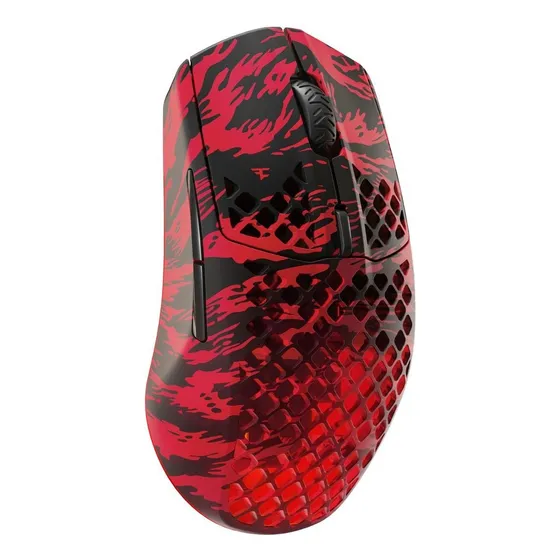 Ratón inalámbrico Steelseries Aerox 3 Wireless Faze Clan Edition, color rojo