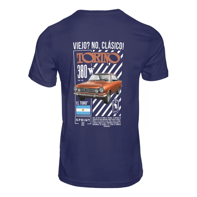 Remera Unisex Algodón Auto Torino - Clásico Argentino