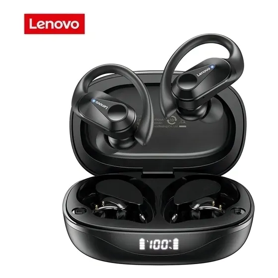 Fone Bluetooth 5.3 Lenovo Livepods Lp75 Corrida Thinkplus Cor Preto