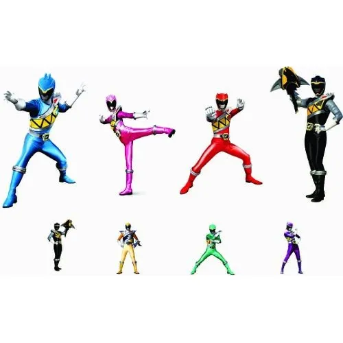 Kit Displays Cenário De Chão Power Rangers Dino Ch 8 Peças