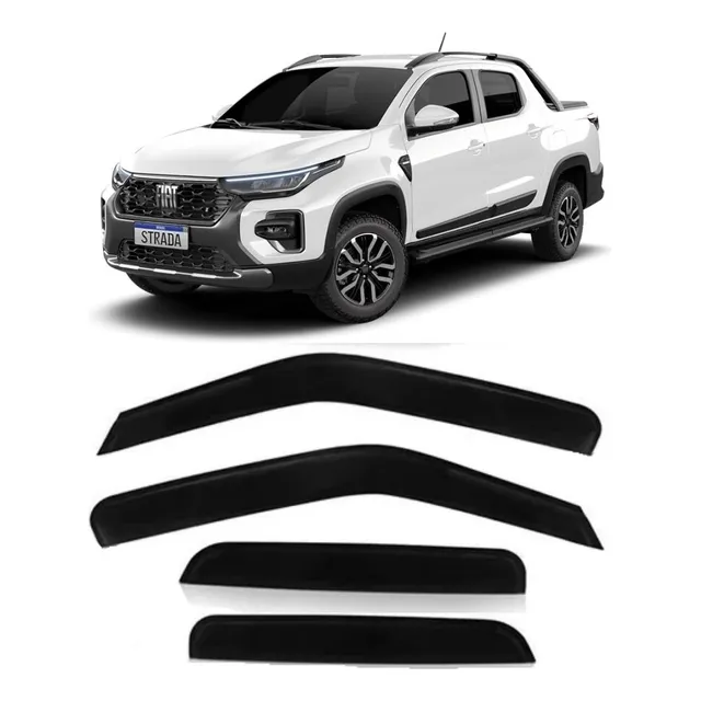 Calha De Chuva Defletor Fiat Strada 20/24 Cabine Dupla