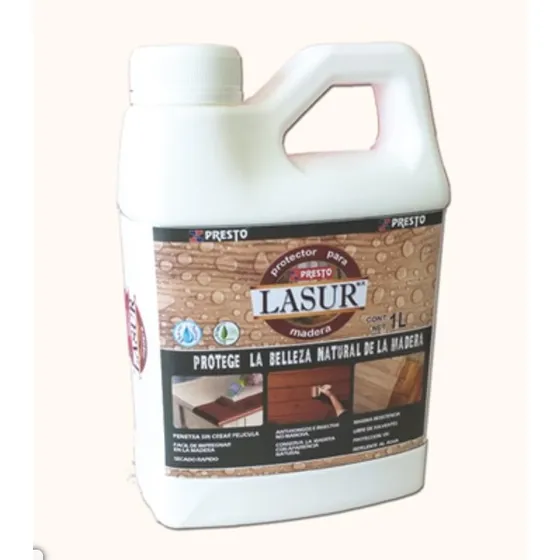 Protector Para Madera Presto Lasur Chocolate T-18 Base Agua