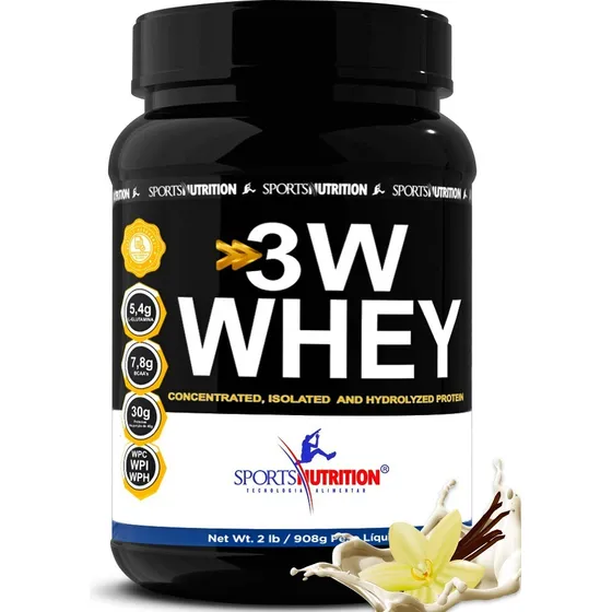 Top Whey Protein 3w - 30g De Proteína Por Dose A Melhor 908g Sabor Baunilha