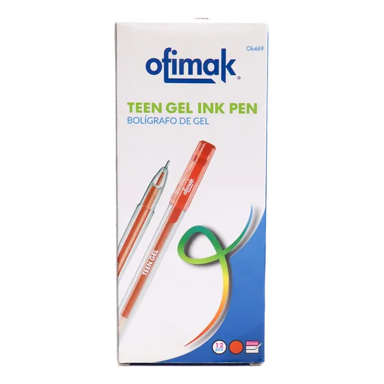 Bolígrafo De Gel Rojo Ofimak Ok469