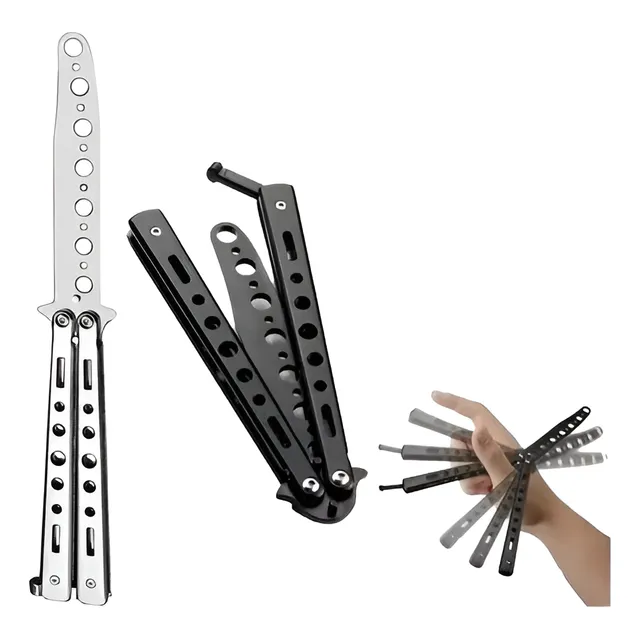 Cuchillo Navaja Mariposa Entrenamiento Táctico Sin Filo