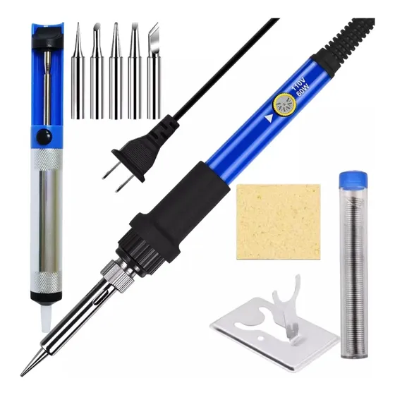 Kit Cautin Regulable 60w Estaño Base Para Cautin Succionador