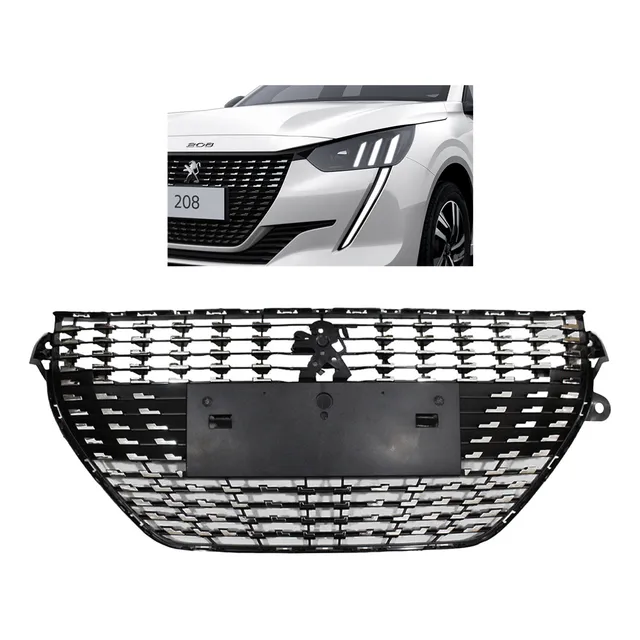 Parrilla De Frente Cromada Nacional Peugeot 208 Desde 2021
