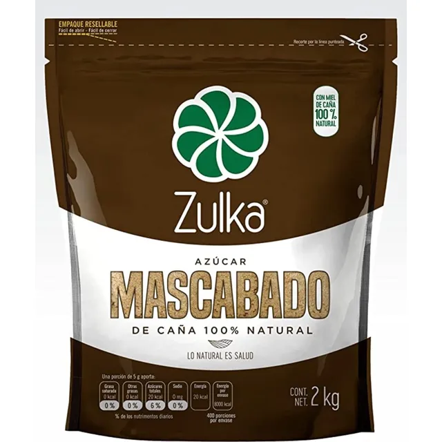 Azucar Mascabado Con Miel De Caña 100% Natural 2 Kg Zulka