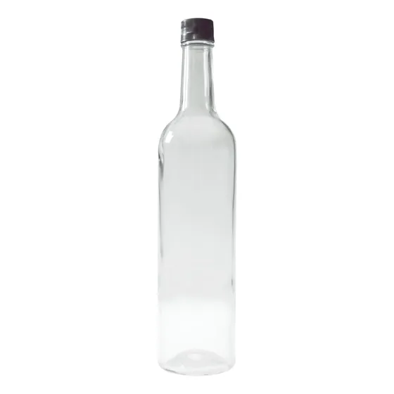 Botella De Vidrio 750 Ml Redonda (12 Piezas) Envase Bebidas