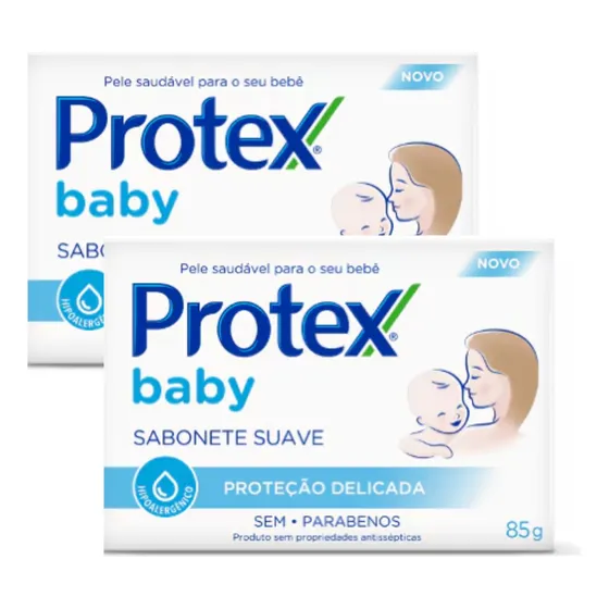 Sabonete Em Barra Protex Baby 85 G - 2 Unidades Wxz