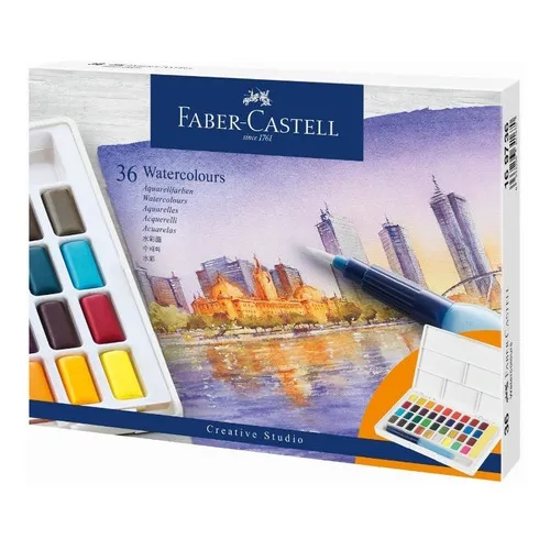 Acuarelas Faber Castell Goldfaber Estuche X 36 Colores + Pin