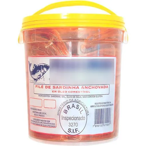 Filé De Sardinha Anchovada Ribamar Balde 1kg