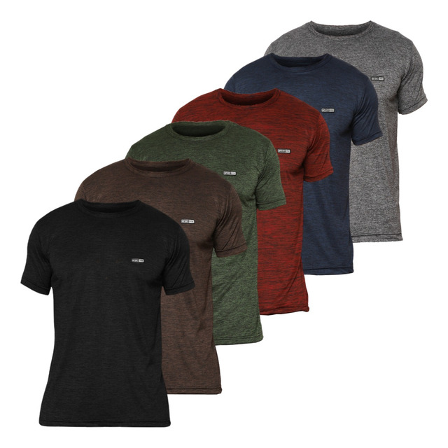Kit 6 Camisetas Masculina Academia Dry Fit Malha Fria Treino Kit 6 Camisetas Masculina Academia Dry Fit Malha Fria Treino