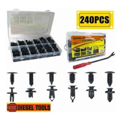 Kit Remaches Plastico Presion 240pzs