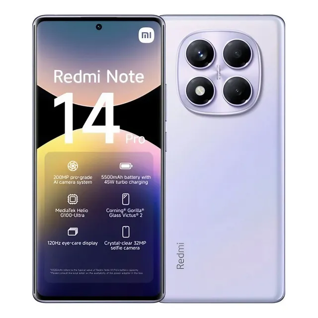 Xiaomi Redmi Note 14 Pro 4G Global 256gb 8gb Ram Sim 6.67 Color Púrpura