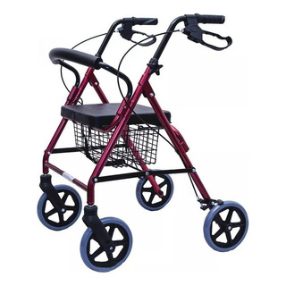 Andador Plegable 4 Ruedas Con Asiento Y Canasto Blunding Andador Plegable 4 Ruedas Con Asiento Y Canasto Blunding