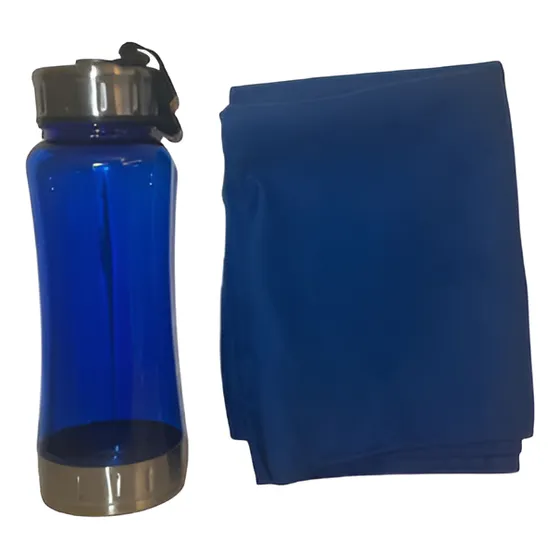 Kit Deportivo- Botella 650ml + Toalla Microfibra Gym Deporte