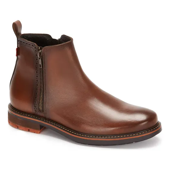 Botin Hombre Andrea Piel Cierre Lateral Cafe Obsc. 3279663