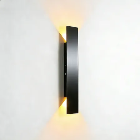Luminaria Arandela Led Parede Moderna Luz 40cm Quente 3000k 110220 V Preto