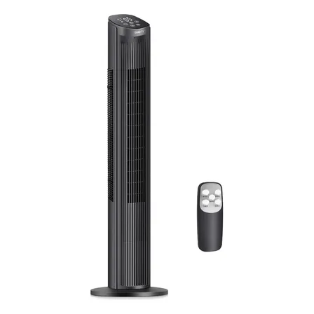 Shawty Ventilador De Torre 90°oscilação Silencioso 55w 30 Cm 60hz Preto 127v Plástico 0