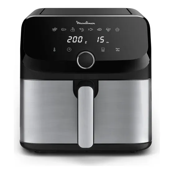 Freidora De Aire Easy Fry Mega 7,5l 8programas Inox Moulinex