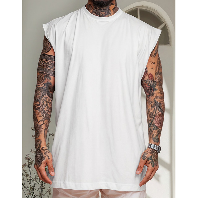 Regata Oversized Masculino Tamanho Grande Básica Lisa Regata Oversized Masculino Tamanho Grande Básica Lisa