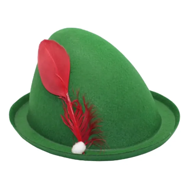 Chapeu Alemão Oktoberfest Com Pena Saint Patrick Cosplay
