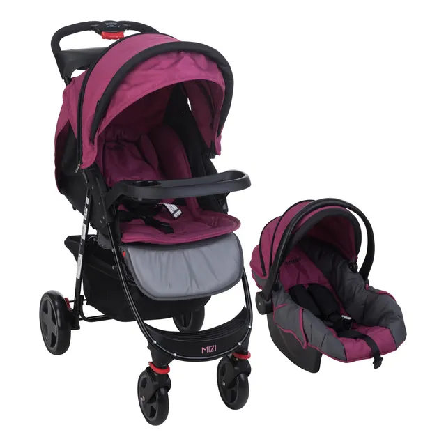 Carriola Infanti Melange Black 3 En 1 Travel System Color Rosa oscuro