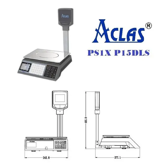 Balanza Digital Aclas Ps1x P15dls Con Torre Color Negro