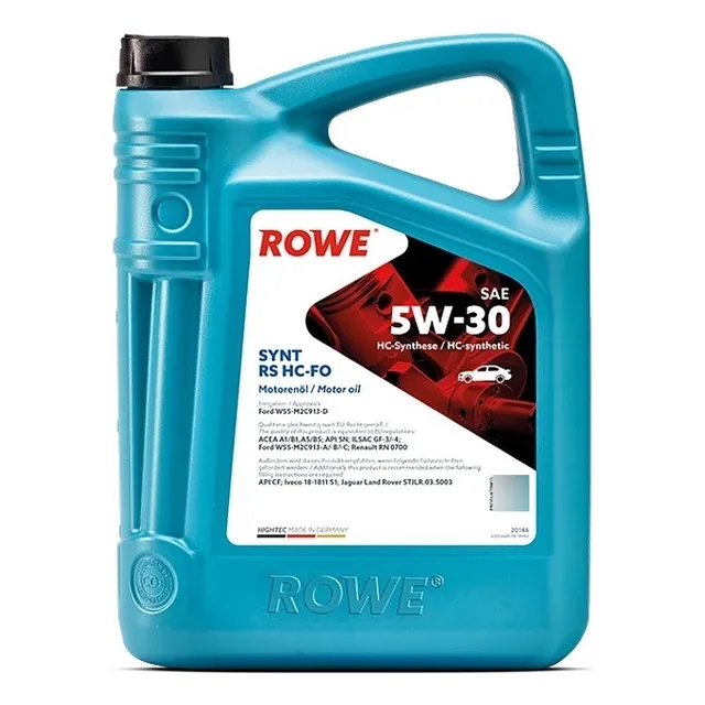 Aceite 5w30 Rs-fo Rowe 5 Lts Acea A5/b5 Ford Wss-m2c913-d