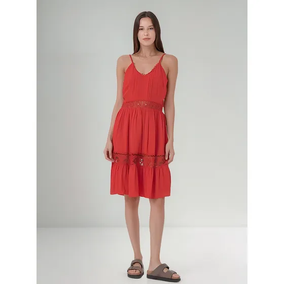 Vestido Chiara Premium Corto Broderie Bretel Guk107 Arizona