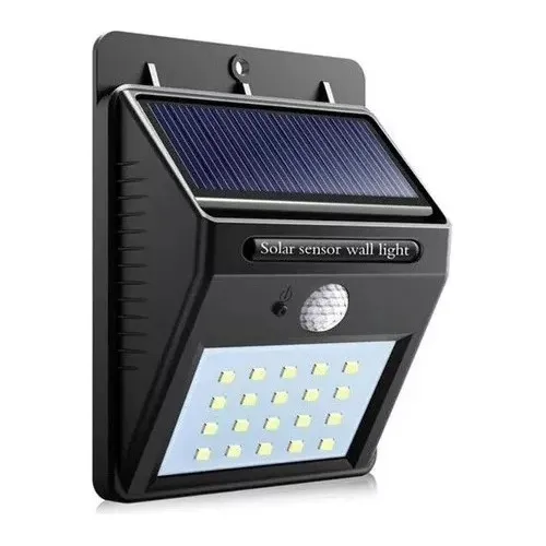 Lámpara Led Exterior Con Panel Solar Luz Blanca 